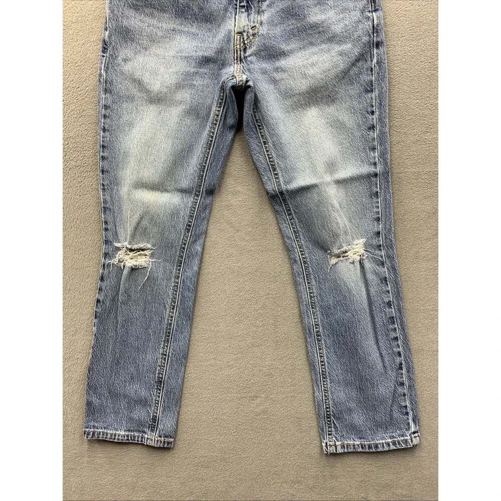 Levi's 541 Denim Jeans Men's Athletic Taper Blue Distressed Broken In Size 30X30